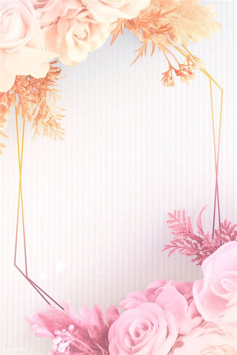 Download Premium Psd Of Blank Golden Floral Frame Design 1212865