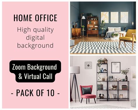 Home Office Zoom Backgrounds Bundle 20 Images Free E Book Ph