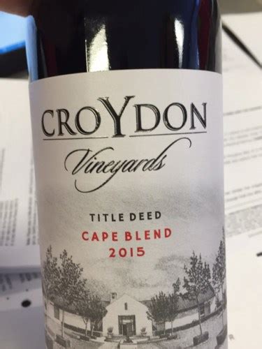 Croydon Title Deed Cape Blend Vivino