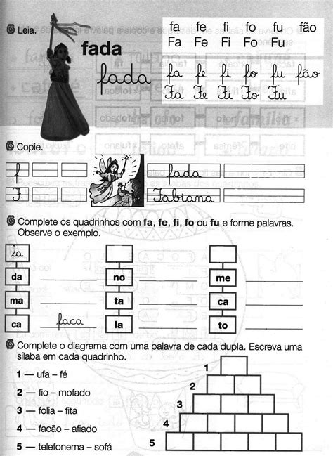 Atividades Com Fa Fe Fi Fo Fu Para Alfabetização