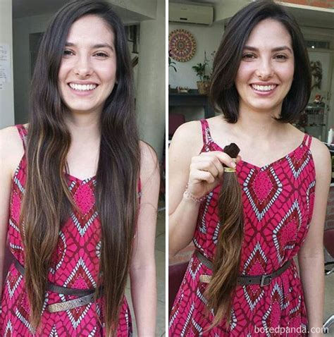 Me before and after cutting 14 inches off. 318 Extreme Haircut Transformations That Will Inspire You ...