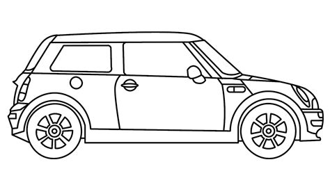 How To Draw Mini Cooper Easy Cars Drawing Youtube