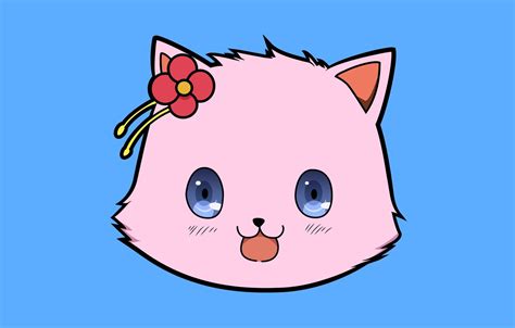 Wallpaper Kawaii Game Flower Nothing Pink Anime Cat Asian Cute