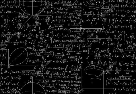 Beautiful Mathematical Seamless Pattern With Algebra Equations Figures