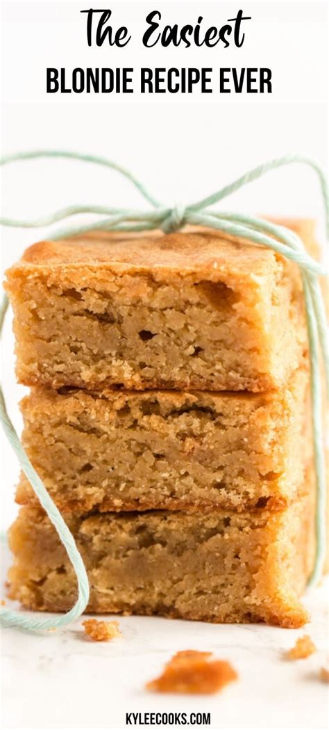 A Classic Easy Recipe For The Best Blondies Ever Dense With A