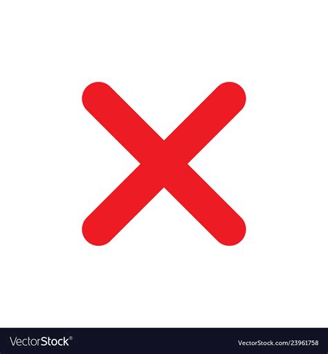 Wrong False Icon Design Template Isolated Vector Image