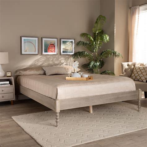 Baxton Studio Cielle French Bohemian Antique White Oak ...