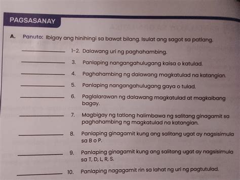 Panutoibigay Ang Hinihingi Sa Bawat Bilangpa Help Po Brainlyph