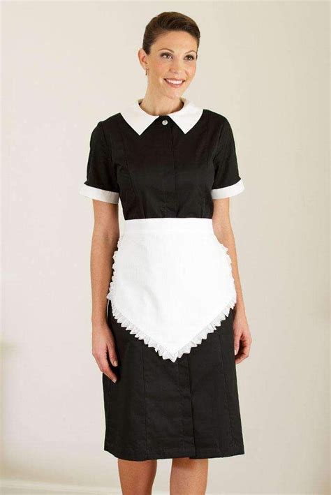 Lace Housekeeping Apron In 2021 Housekeeping Dress Hotel Uniform Shirt Dress Style