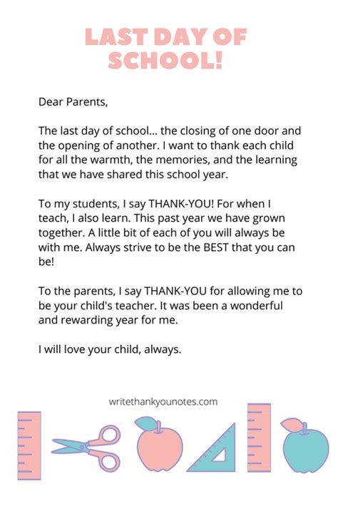 Letter To Students From Teacher Welcome Farewell Examples