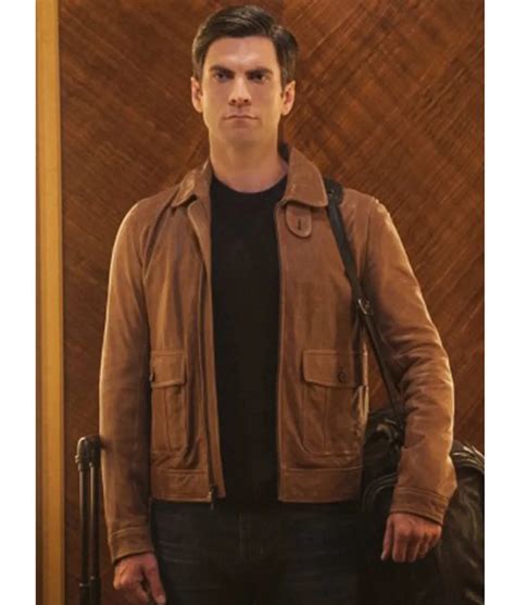 American Horror Story Wes Bentley Brown Leather Jacket Hollywoodoutfit