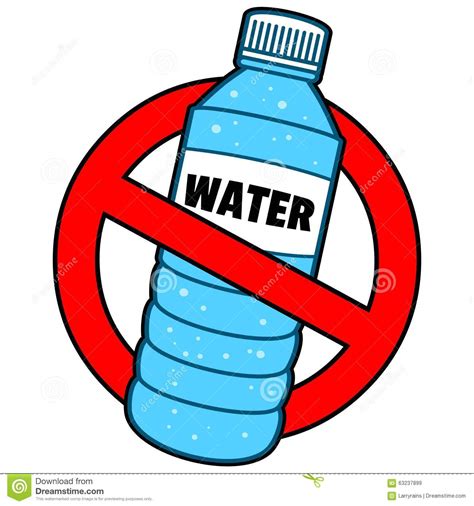 Water Bottle Ban Stock Vector Image 63237899