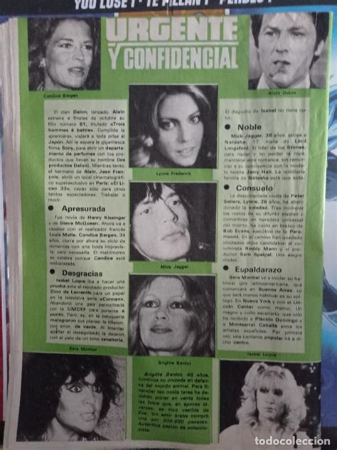 Sara Montiel Isabel Luque Brigitte Bardot Mick Comprar Otras Revistas