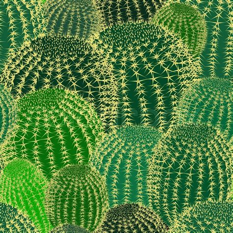 Cactus Pattern Texture Mexican Close Stock Vector Colourbox