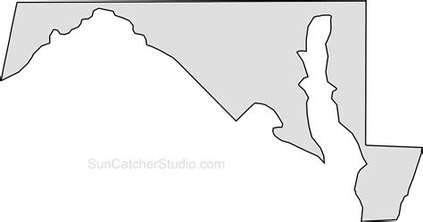 Download Map Outline, State Outline, String Art Patterns, Scroll - Maryland Map Outline Clipart ...