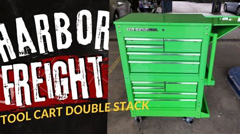 💥harbor Freight 5 Drawer Tool Cart Double Stack Modified 💥 Youtube