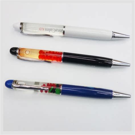 Metal Pens With Custom Floating Objects In Water Promotional Pens