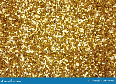 Sparkling Golden Sequin Textile Background Stock Photography