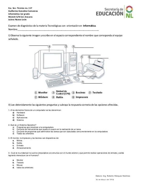 Examen Diagnostico Primer Ingreso Informatica