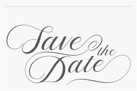 Transparent Save The Date Png Calligraphy Png Download Kindpng