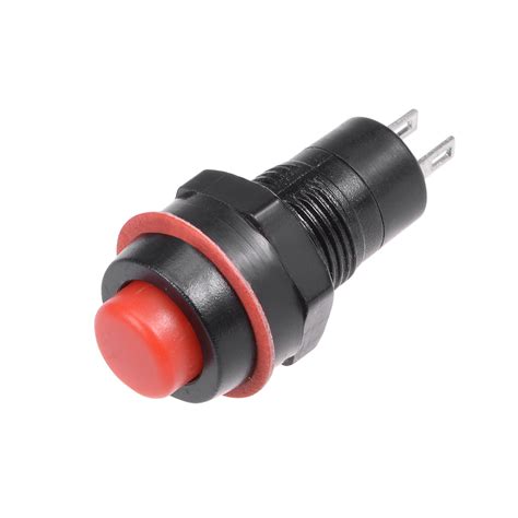 20pcs 10mm Momentary 2P Plastic Round Push Button Switch Red SPST ...