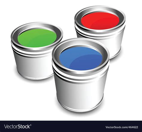 Paint Buckets Royalty Free Vector Image Vectorstock