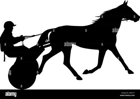 Vector Silhouette Of Horse And Jockey Stock Vector Image And Art Alamy
