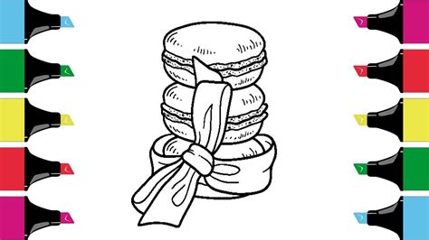 Macarons Coloring Pages For Children Art Colors For Kids Youtube