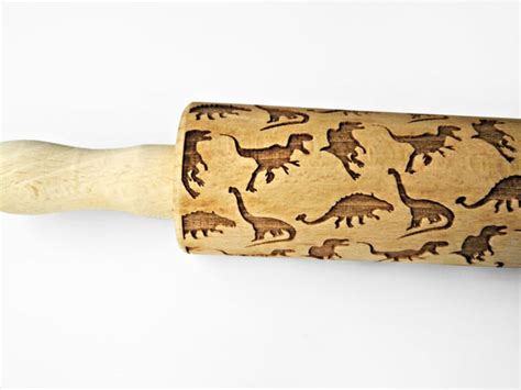 Dinosaurs Embossing Wooden Mini Rolling Pin Woods Good