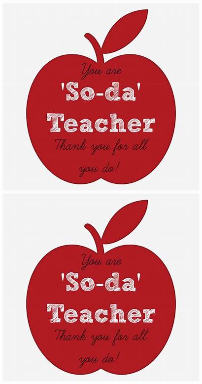 Soda Quotes Teachers Teacher Appreciation Printable Gift