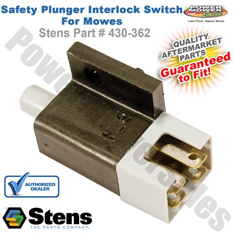 If this video doesn't help you fix your issue, check your so. 430-362 Safety Plunger Interlock Switch Cub Cadet 725 ...