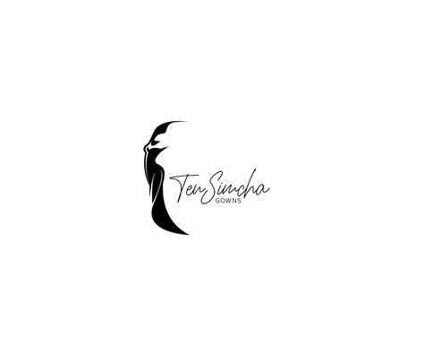 Elegant Feminine Fashion Logo Design For Ten Simcha Gowns By