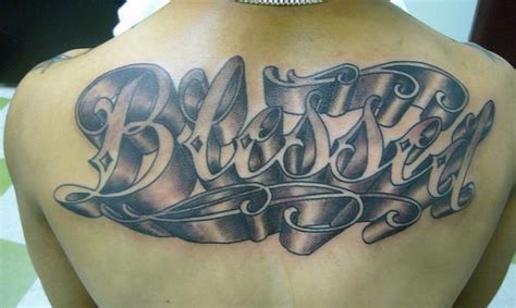 Old English Back Tattoo Shefalitayal