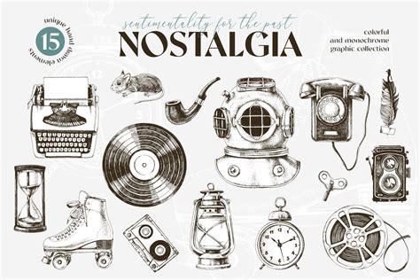 Nostalgia Vintage Objects Set Graphic Objects ~ Creative Market