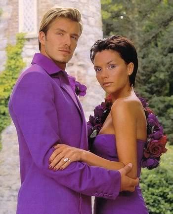 The Beckham S Wore Matching Purple Outfits At Their Wedding Buzzfeed Rewind Scoopnest