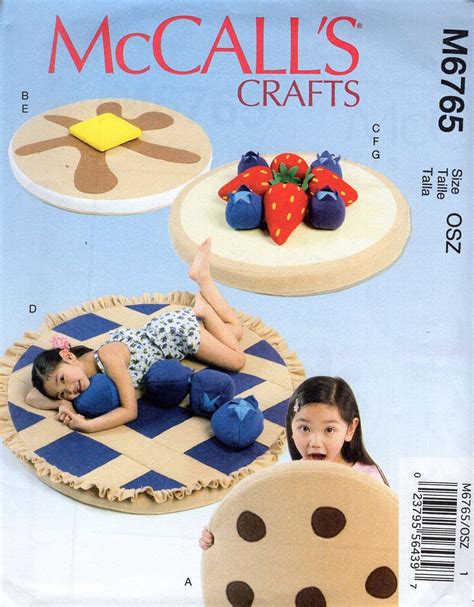 A stack of relaxable floor pillows in the shape of mouthwatering pancakes. McCall's Crafts 6765 Sewing Pattern Free Us Ship Floor Mat ...