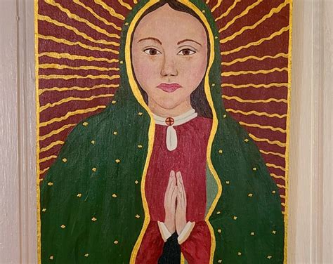 Our Lady Of Guadalupe Virgin Mary By American Artist Katie Etsy