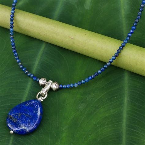 Lapis Lazuli Pendant Necklace Blue Lady Lapis Lazuli Pendant