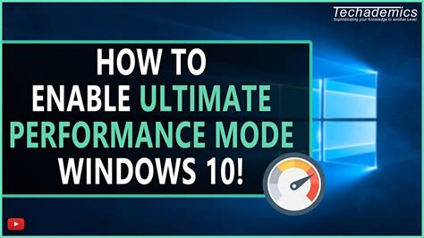 How To Add Windows 10 Ultimate Performance Mode New Youtube
