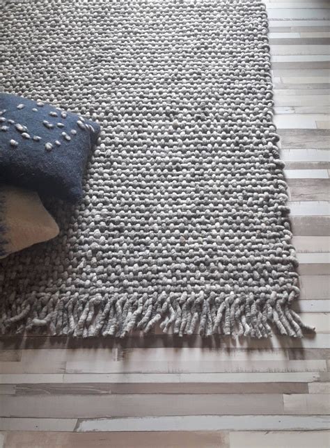 Wool Rug 4x6 Gray Handwoven Area Rugs Grey Rugs Scandinavian