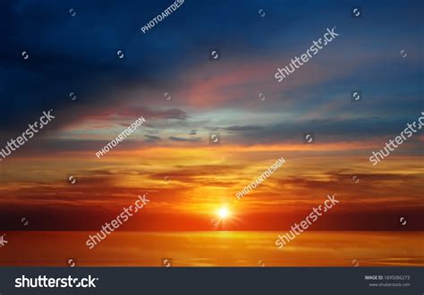 Gold Sunset Pink Blue Colorful Sky Stock Photo 1895086273 Shutterstock