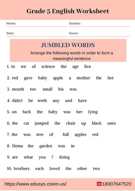 Grammar Worksheets 6th Grade Free Interactive