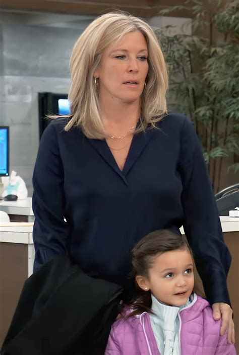 wornontv carly s navy blouse on general hospital laura wright clothes and wardrobe from tv