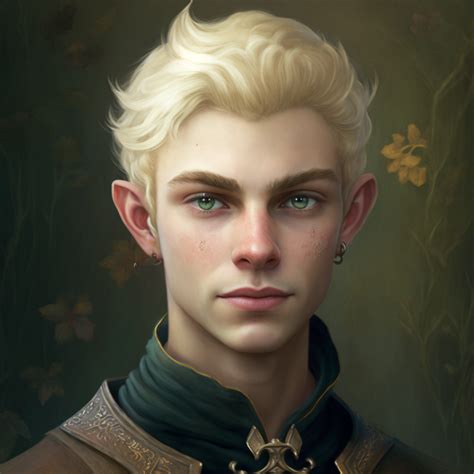 Blonde Male Elf Character Portrait Redhead Characters Elf Characters Fantasy Characters Male