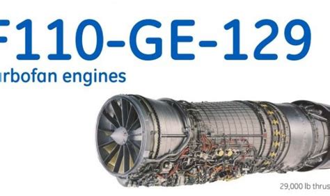 F110 Ge 129 Turbofan Engines Aircraft Engine Fighter Aircraft