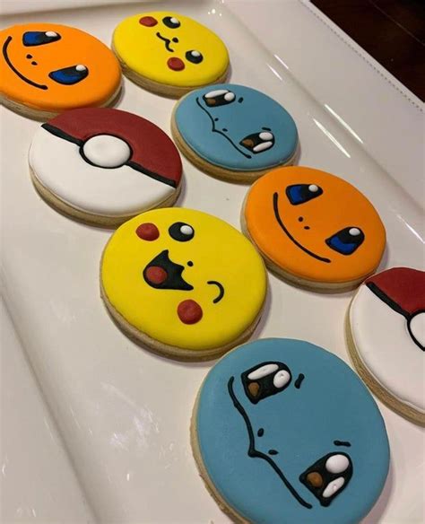 Pokémon Sugar Cookies Cookies Pokemon Themed Party Pokemon Birthday