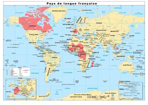 World Map Of French Speaking Countries Zoom French Speaking Countries