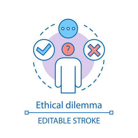 Ethical Dilemma Concept Icon Ethical Issue Idea Thin Line Illustration