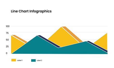 Abstract Line Graph 3d Line Chart Business Infographics Vector