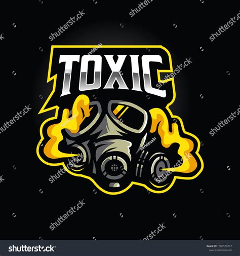 Gas Mask Logo Illustration Toxic Team เวกเตอร์สต็อก ปลอดค่าลิขสิทธิ์